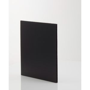 4mm Black Fluted Polypropylene 1150 x 790mm