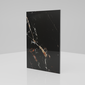 4mm Black Marble Gloss Aluminium