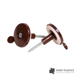 25mm Brown Fixing Buttons Pack of 10