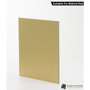 3mm Brushed Gold Aluminium Composite Sample 150 X 150mm