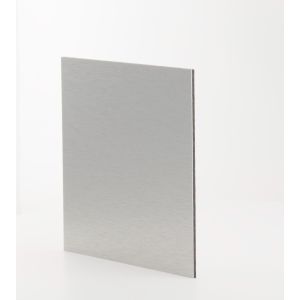 3mm Brushed Silver Aluminium Composite Sample 150 X 150mm