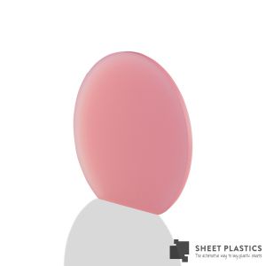 5mm Pink Satin Acrylic Disc Bespoke Size -