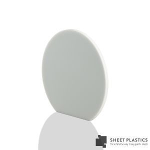 3mm White Satin Acrylic Disc Bespoke Size -