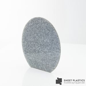 3mm Silver Glitter Acrylic Disc Bespoke Size -