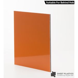 3mm Orange Aluminium Composite Sample 150 X 150mm