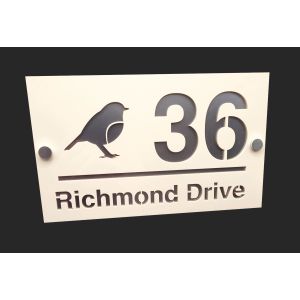 Robin – Personalised Two-Layer Acrylic House Sign