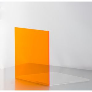 5mm Orange Tint Acrylic Sample 150 X 150mm