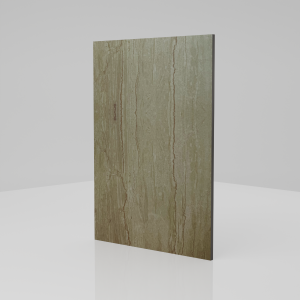 4mm Travertine Marble Matt Aluminium - Cut to Size