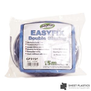 3mm Easyfix Double Glazing Edging 15m kit - Clear