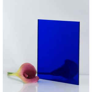 3mm Blue Acrylic Mirror Sample 150 X 150mm