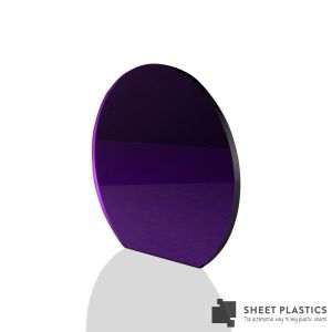 3mm Purple Tinted Acrylic Disc Bespoke Size -