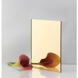 3mm Gold Acrylic Mirror Sample 150 X 150mm