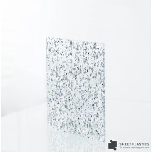 3mm Silver Fleck Glitter Acrylic Sample 150 X 150mm