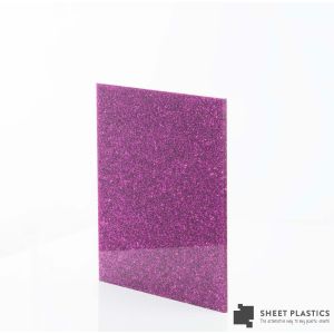 3mm Pink Glitter Acrylic Sheet Cut To Size