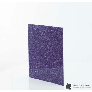 3mm Purple Glitter Acrylic Sheet Cut To Size