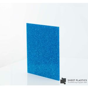 3mm Royal Blue Glitter Acrylic Sheet Cut To Size