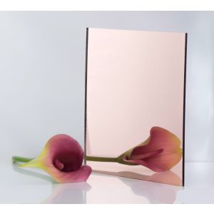 3mm Rose Gold Acrylic Mirror Sample 150 X 150mm