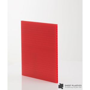 4mm Red Fluted Polypropylene Sheet 1220 X 1200