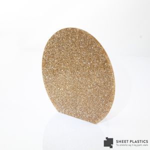 3mm Sand Glitter Acrylic Disc Bespoke Size -