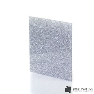 3mm Silver Glitter Acrylic Sheet Cut To Size