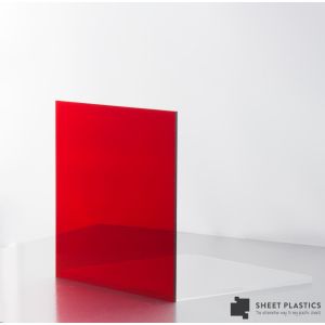 5mm Red Tint Acrylic Sample 150 X 150mm