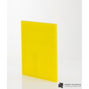 4mm Yellow Fluted Polypropylene Sheet 1220 X 600